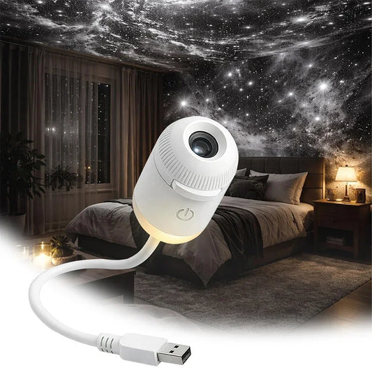 Galaxy Projektor 2-in-1 – USB Sternenhimmel Nachtlicht mit Foto-Filmen