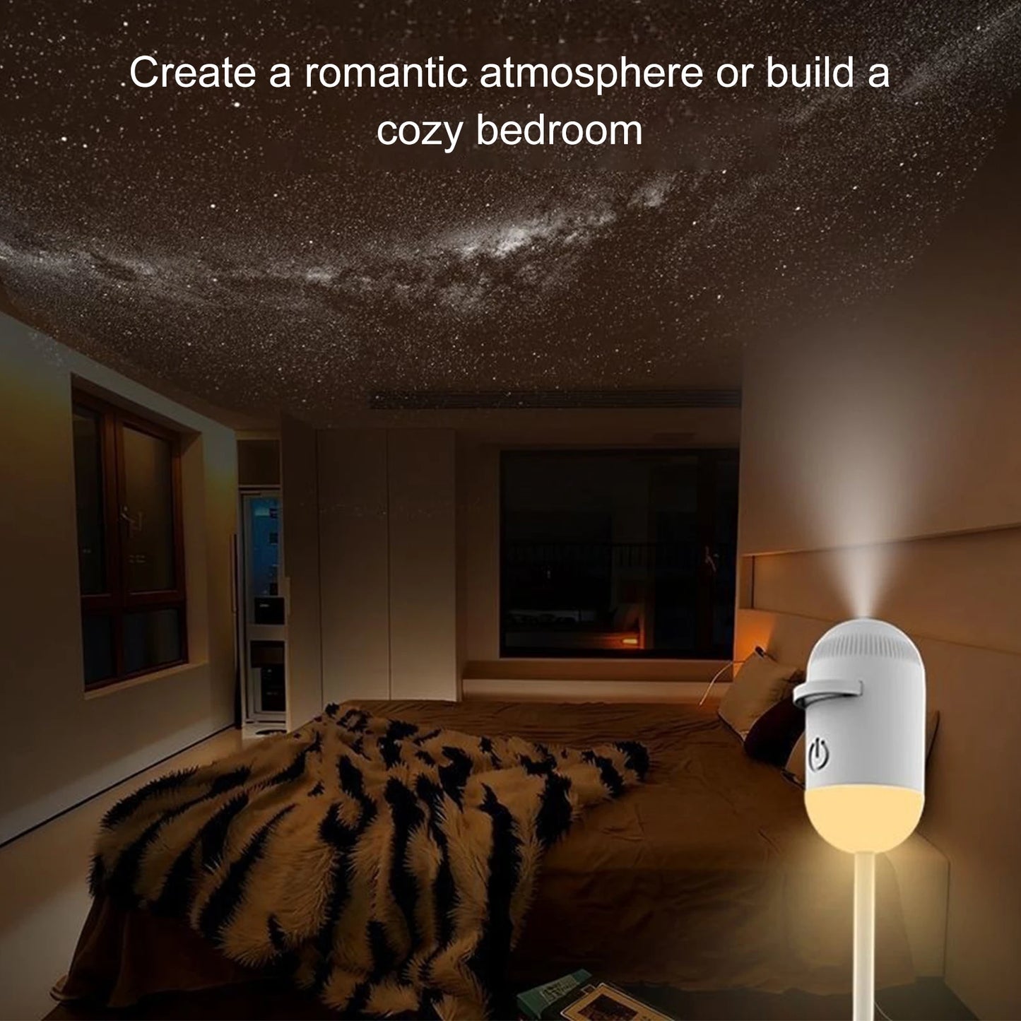 Galaxy Projektor 2-in-1 – USB Sternenhimmel Nachtlicht mit Foto-Filmen