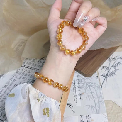 Citrin Armband – Naturstein in warmem Gold