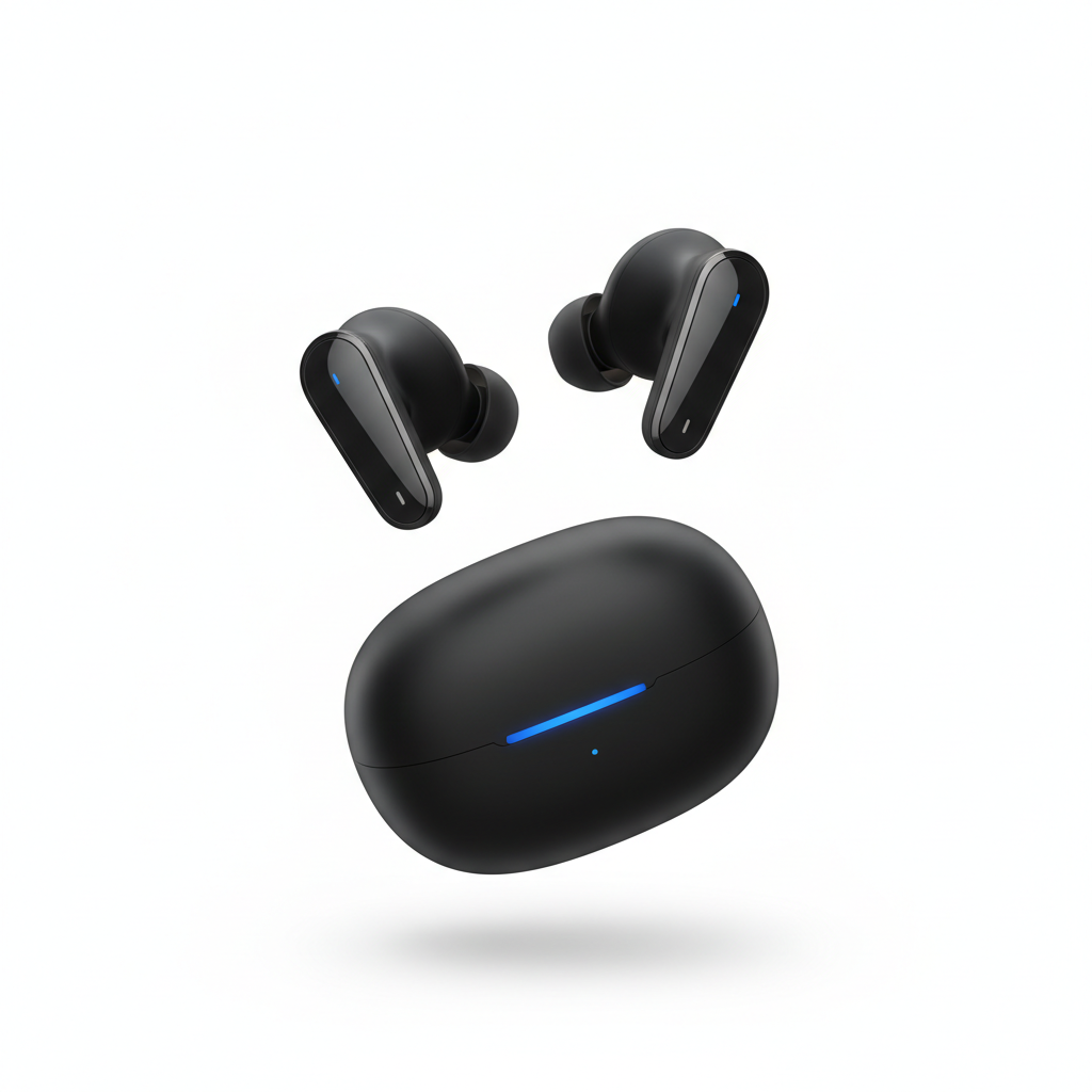 Wireless Earbuds Pro with Active Noise Cancellation in black